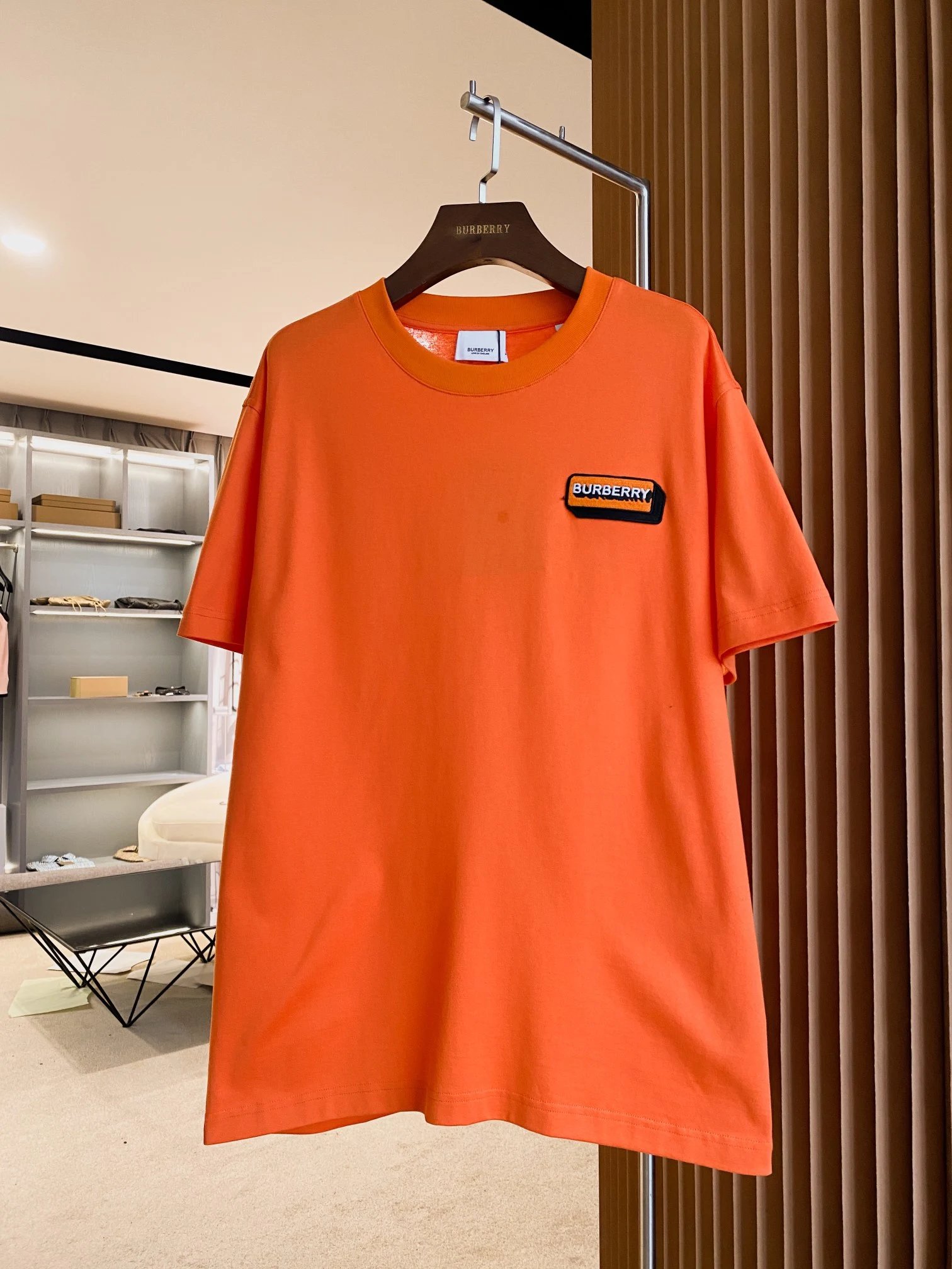 Burberry Label Patch Tee Orange