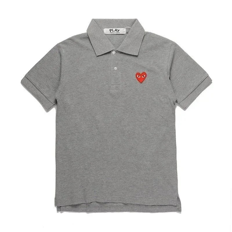 Comme des Garçons Play Comme des Garçons PLAY Grey Heart Polo Shirt Grey