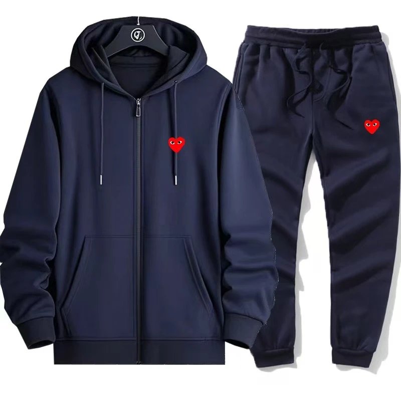Comme des Garçons Play Comme des Garçons Play Tracksuit in Navy with Red Heart Logo Navy
