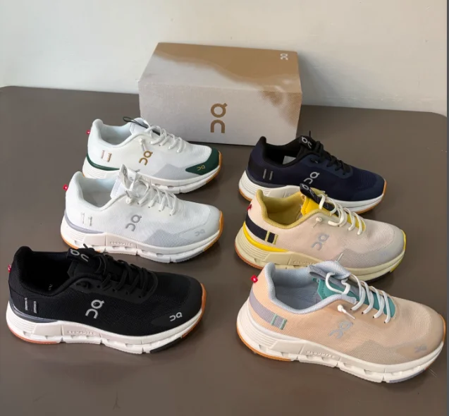 O1n Running White and Black Sneakers
