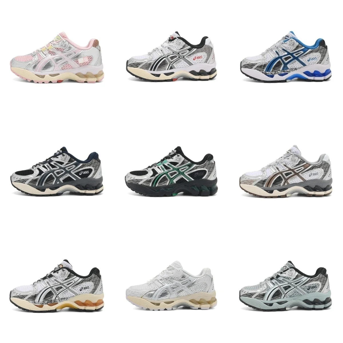 A1SICS White Mesh Running Sneakers