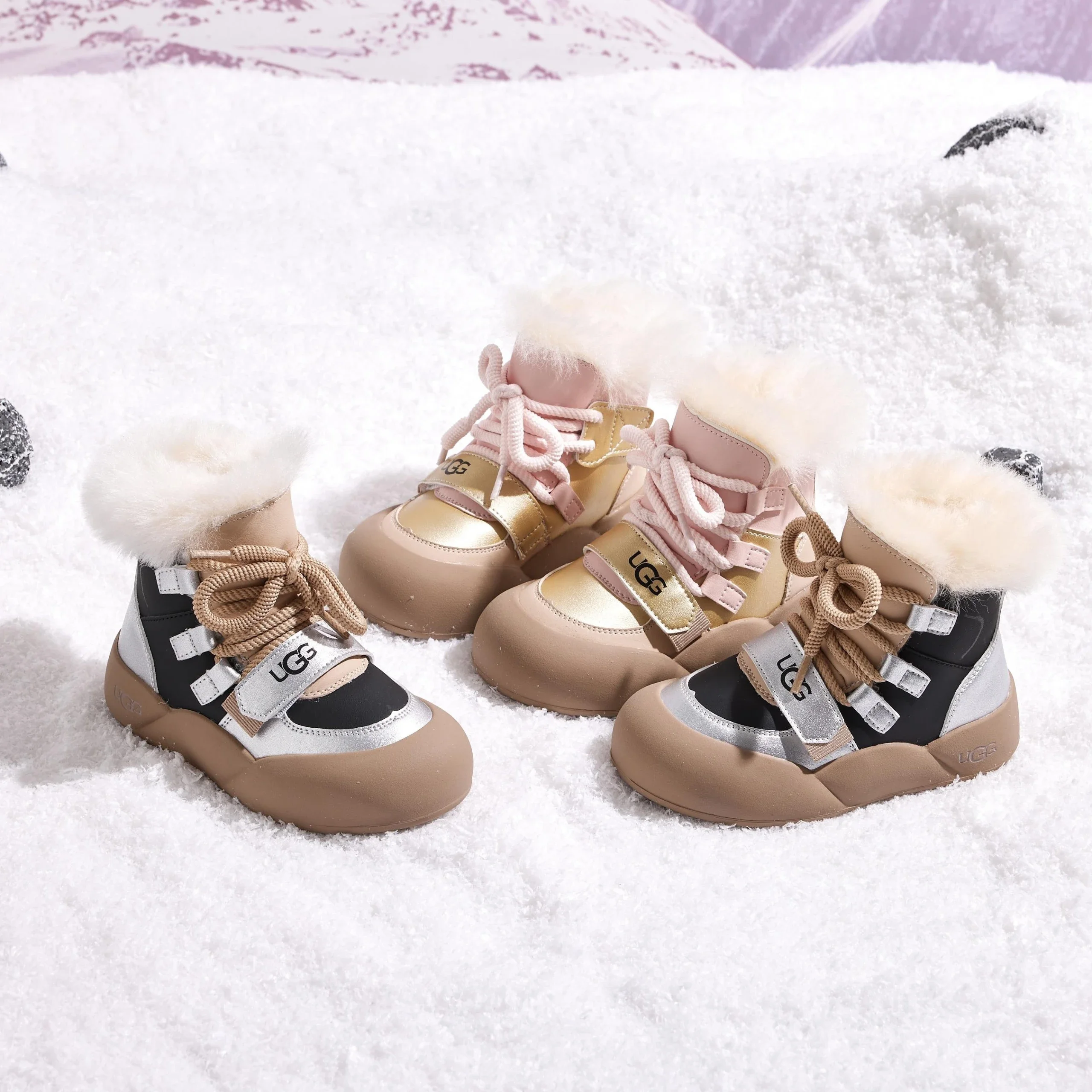 UGG Black and Gold Winter Boots