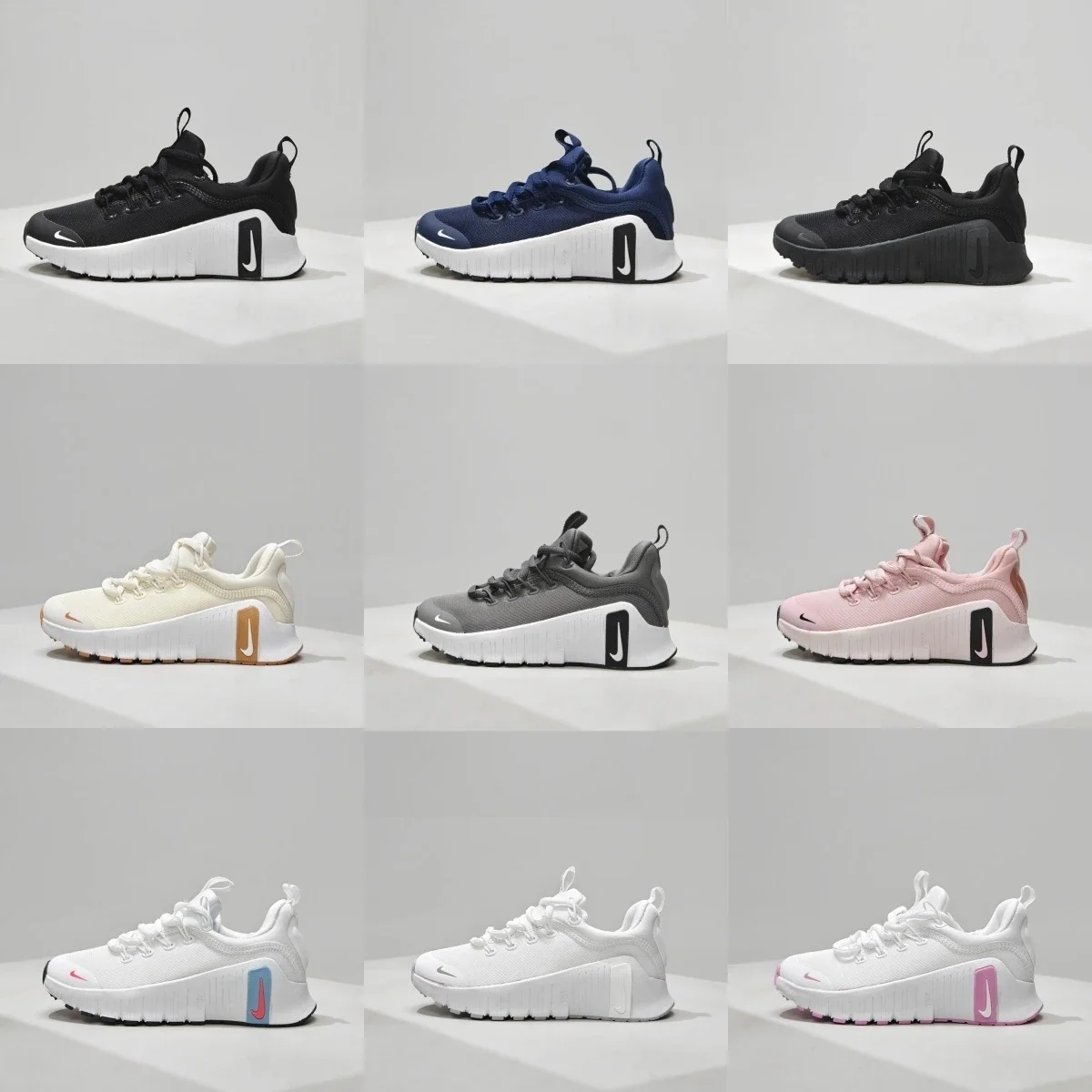 N1ike Black White Blue Grey Pink Running Shoes