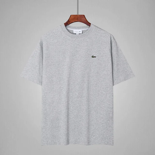 Lacoste T-Shirts Loose-fit crew-neck T-shirt with crocodile chest logo product detail image 2