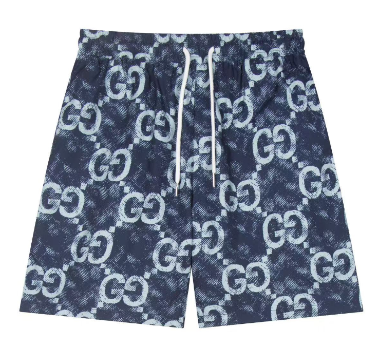 Gucci GG Monogram Print Beige Shorts with Web Stripe and Logo Patch - 10