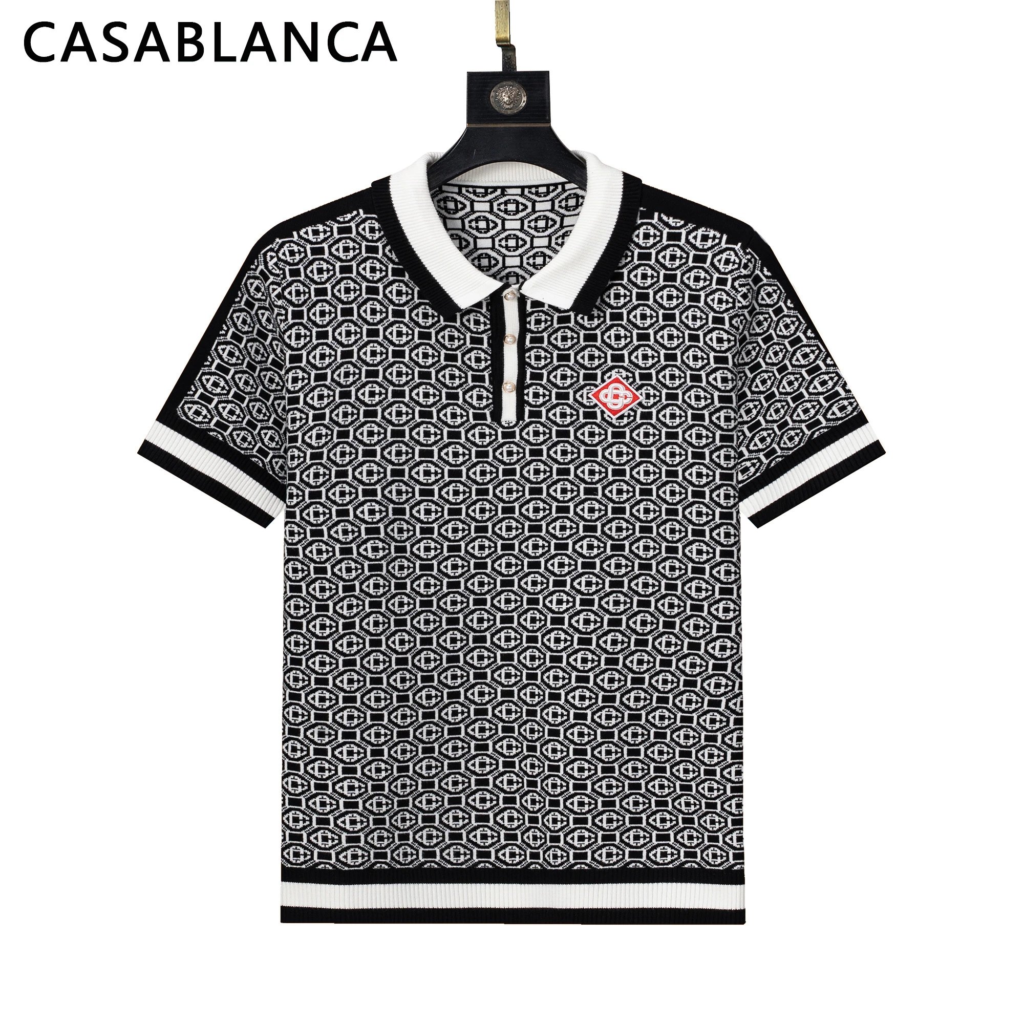 Casablanca Polo Black / White Tops Polo
