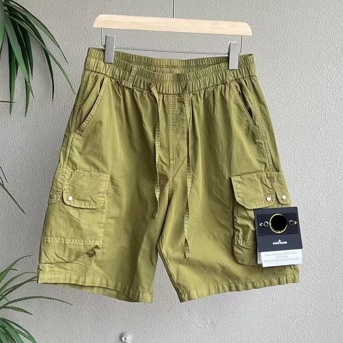 Stone Island Tank Shield Ghost Piece Cargo Shorts Beige - 15