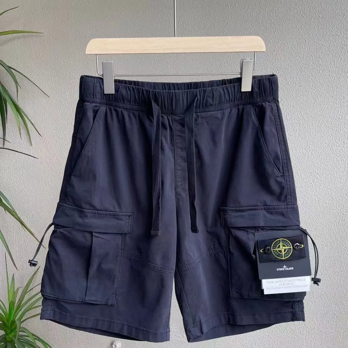 Stone Island Tank Shield Ghost Piece Cargo Shorts Beige - 13