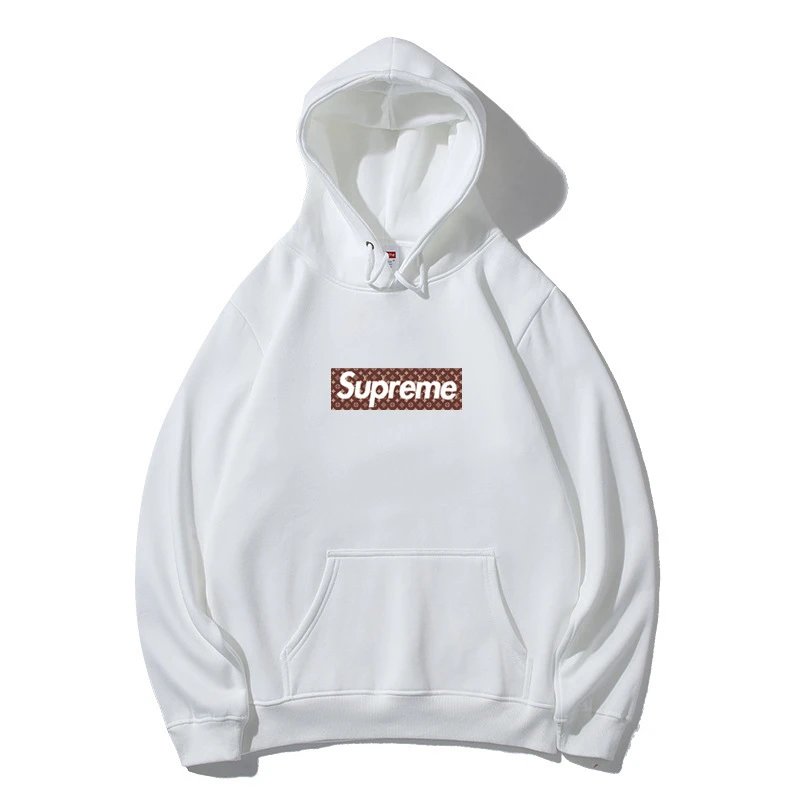 Supreme Hoodies & Sweatshirts Graphic Print Pullover Hoodie — Collaboration print/white