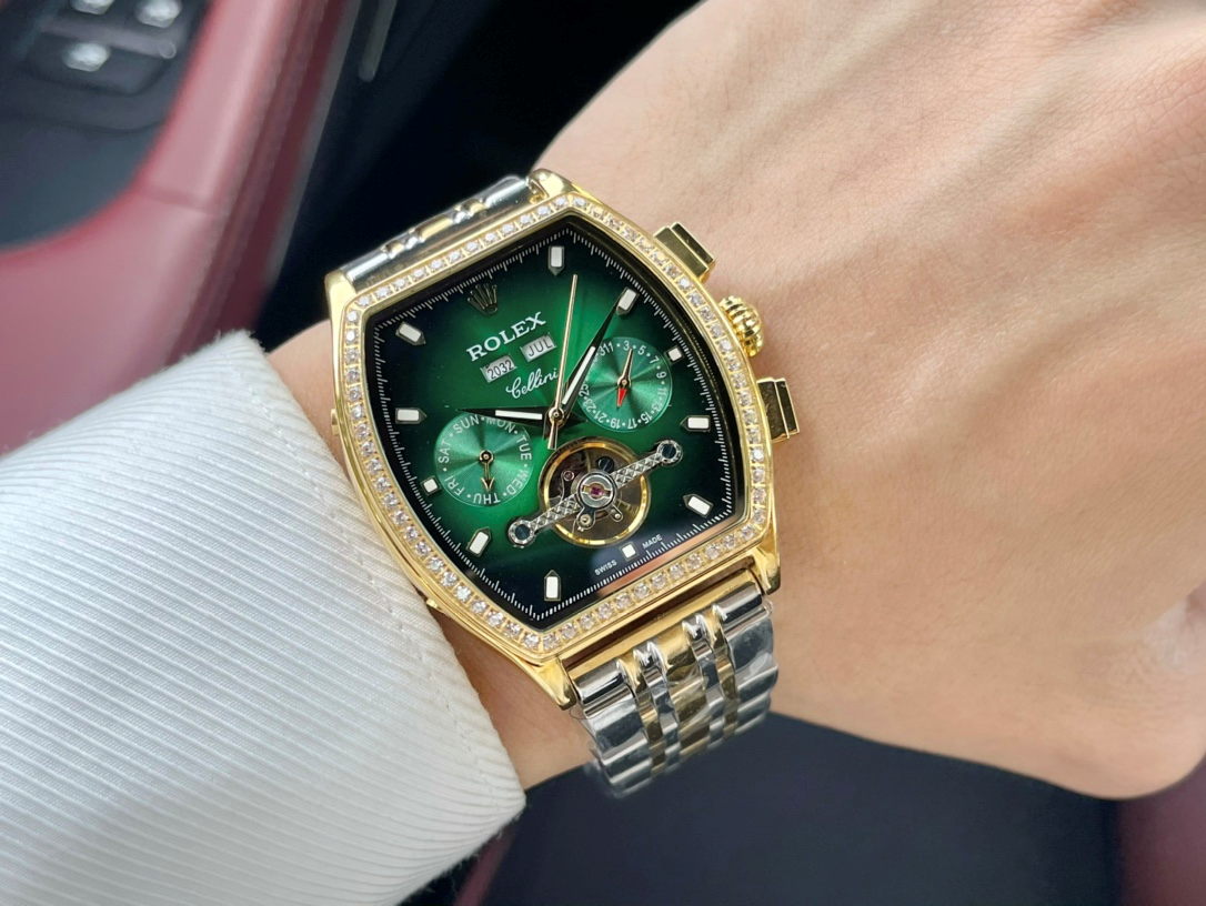 Rolex Oyster Perpetual Chronograph Cosmograph Daytona Brown Dial Rose Gold Diamond Bezel Mechanical Watch Watches - 7