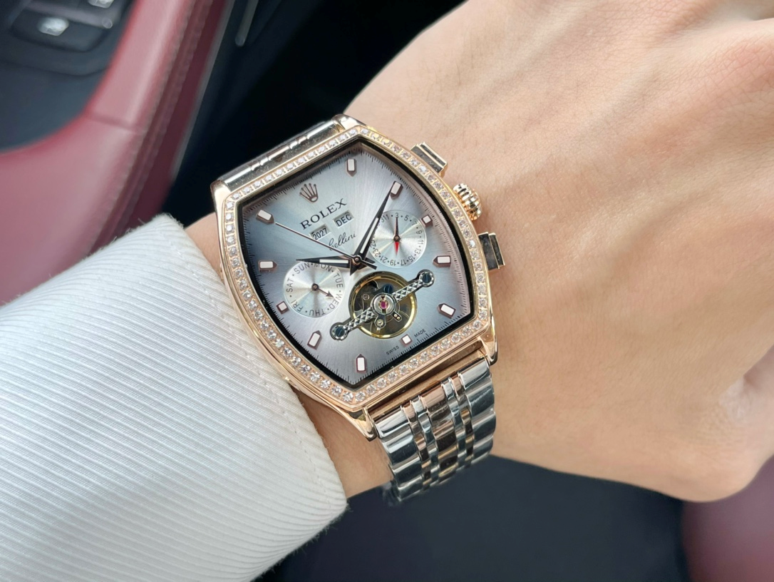 Rolex Oyster Perpetual Chronograph Cosmograph Daytona Brown Dial Rose Gold Diamond Bezel Mechanical Watch Watches - 8