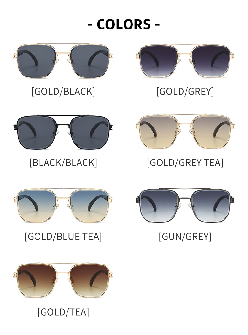Carrera Aviator-Style Square Sunglasses Gold / Tea - 6