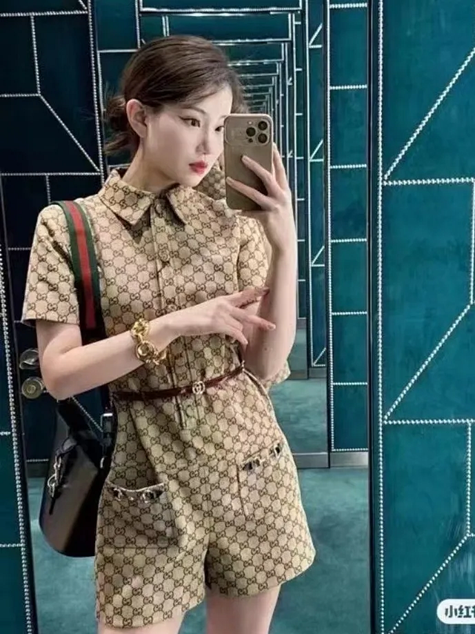 Gucci GG Monogram Cotton Shirt Dress Beige product detail 2 in Litbuy spreadsheet finds