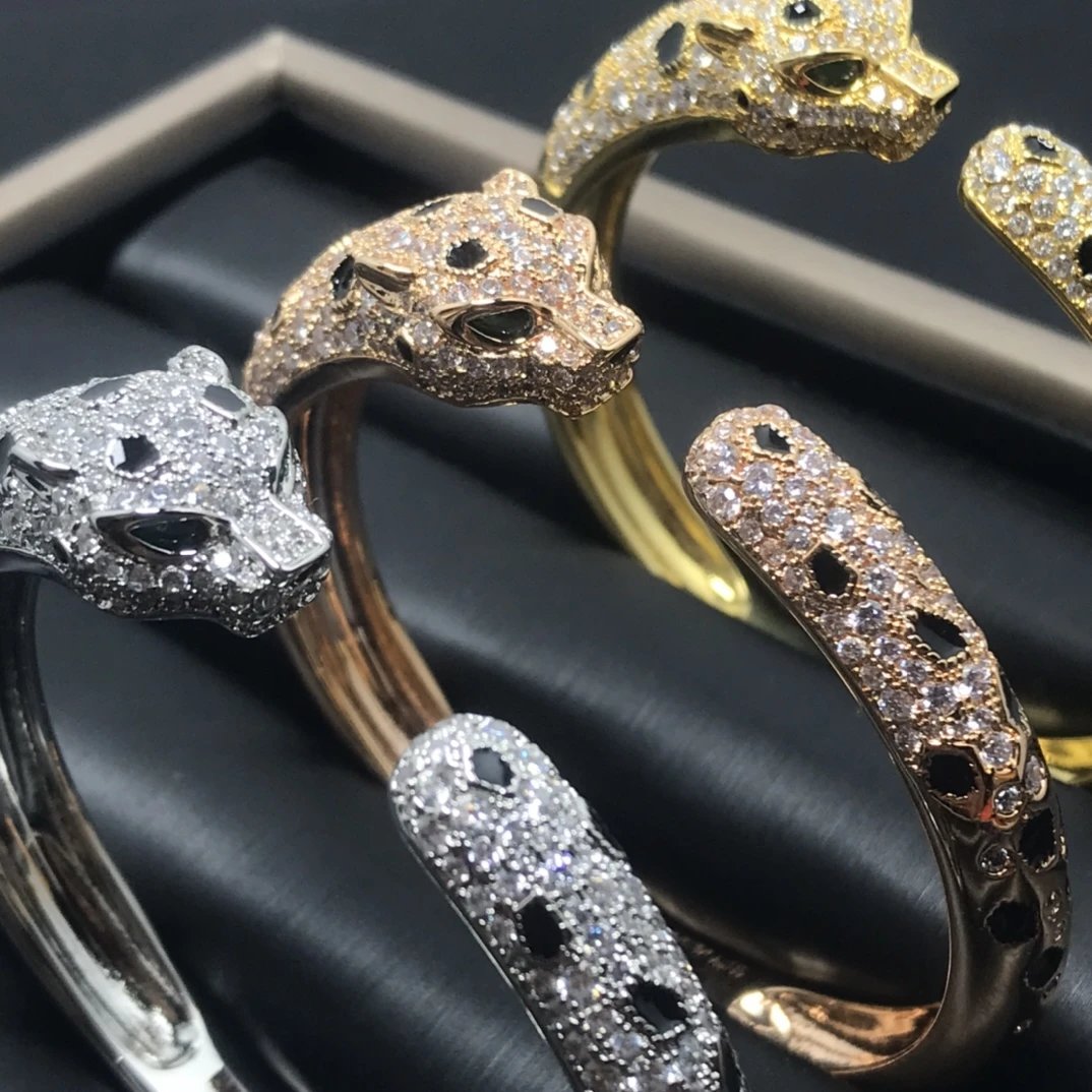 Cartier Panthère de Cartier Rose Gold Diamond Panther Bracelet Jewelry - 6