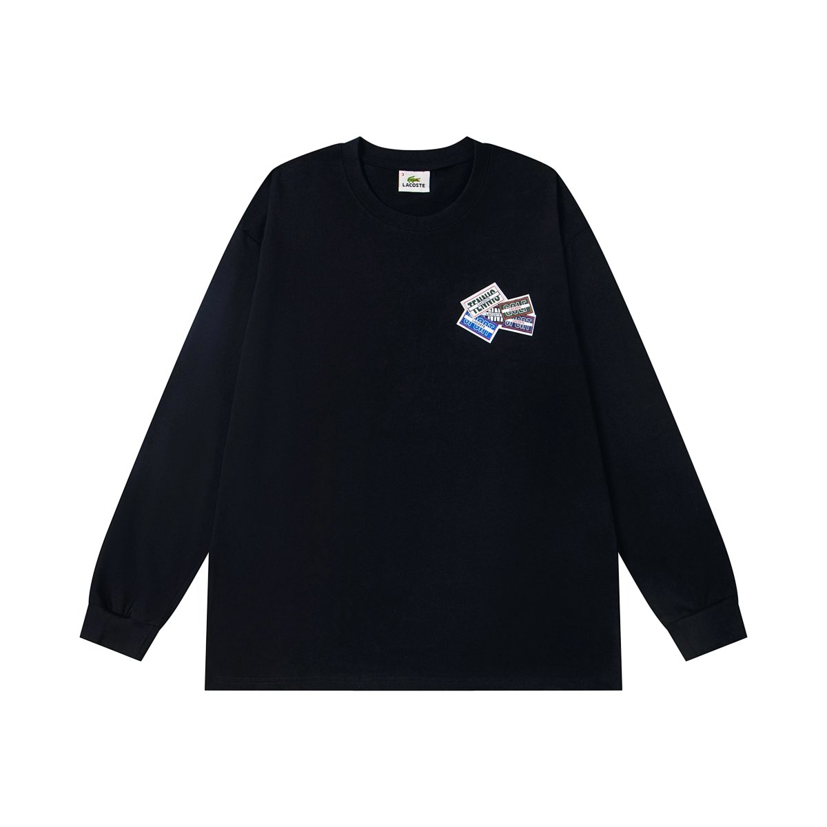 Lacoste Classic Crocodile Embroidered Long-Sleeve T-Shirt White product detail 2 in Litbuy spreadsheet finds