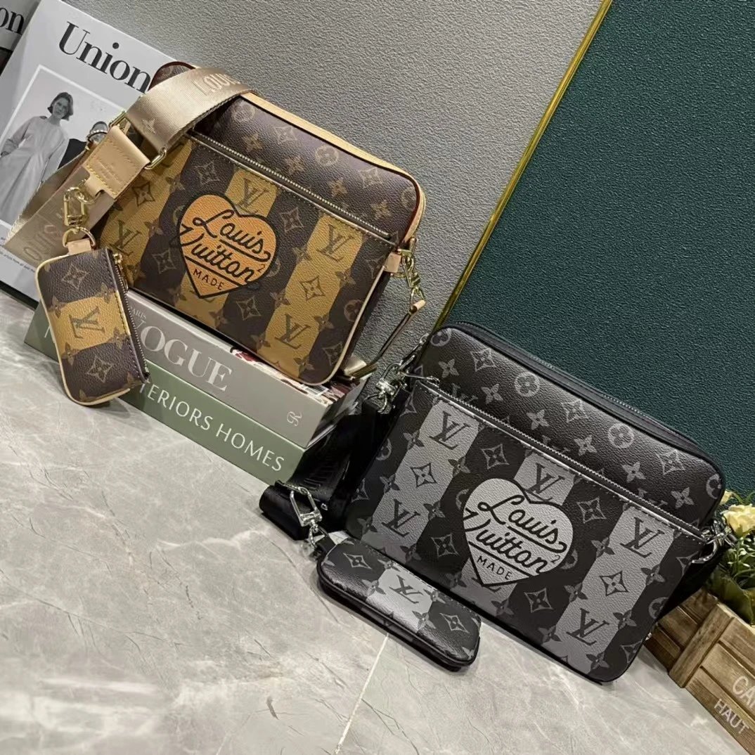 Louis Vuitton Monogram Canvas Camera Bag Navy and Olive Green Crossbody Bags - 7