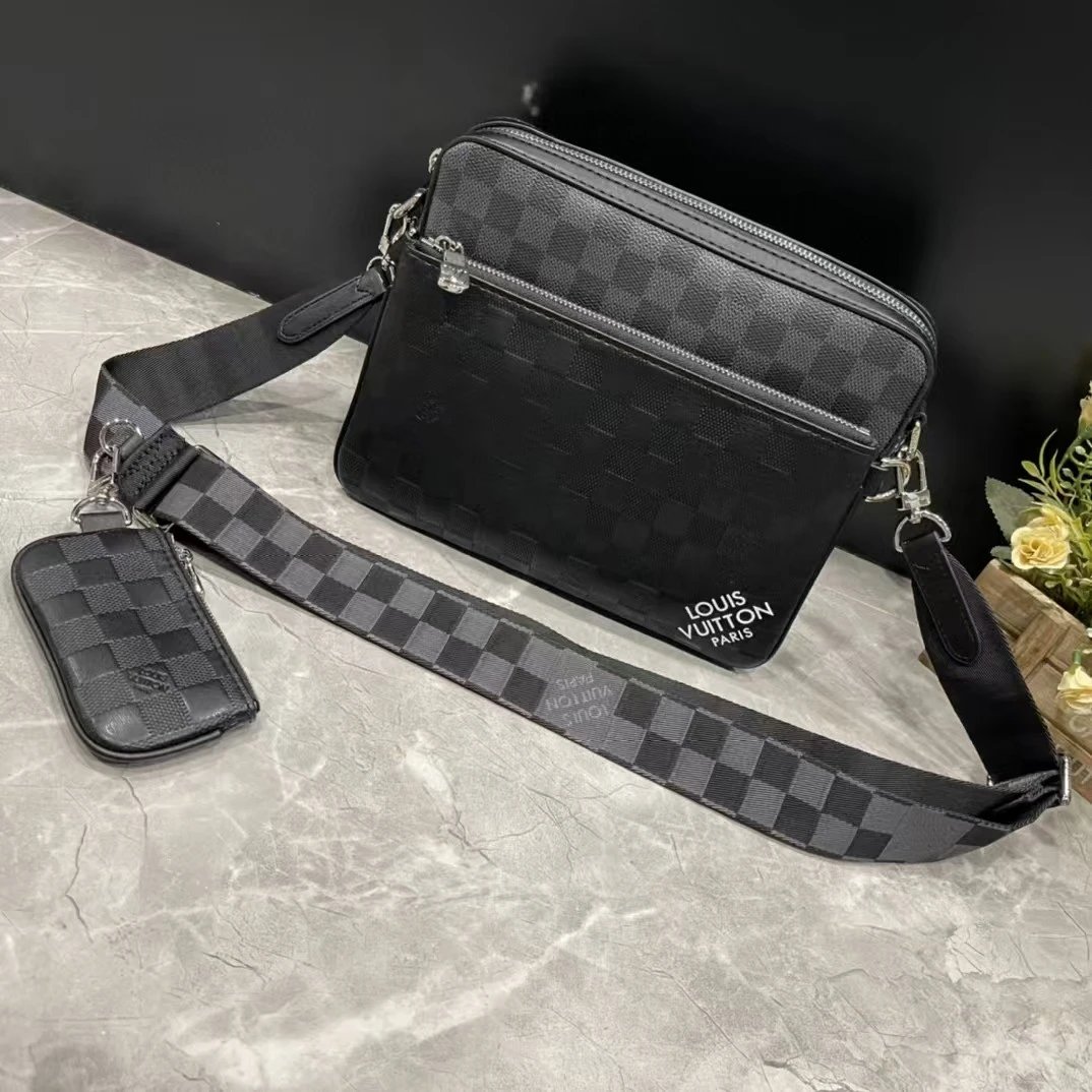 Louis Vuitton Monogram Canvas Camera Bag Navy and Olive Green Crossbody Bags - 8
