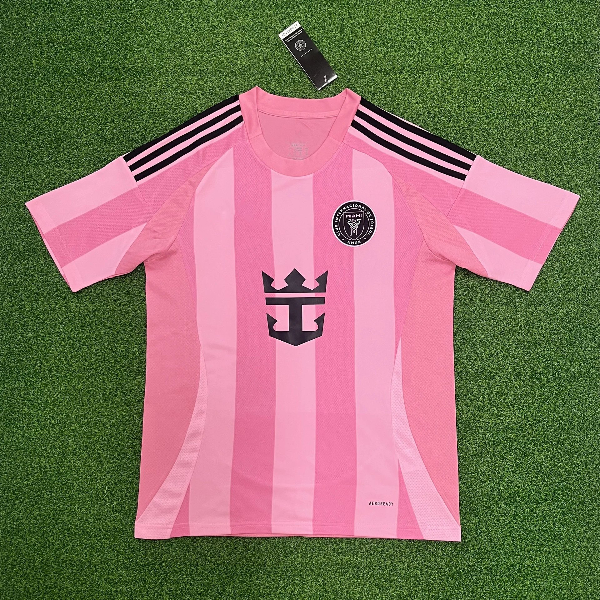 Adidas Inter Miami CF Home Jersey Pink/Black Stripes (2024-25)