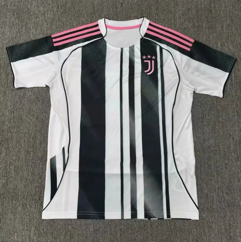 Juventus Adidas 2024-25 Home Jersey White/Black/Pink