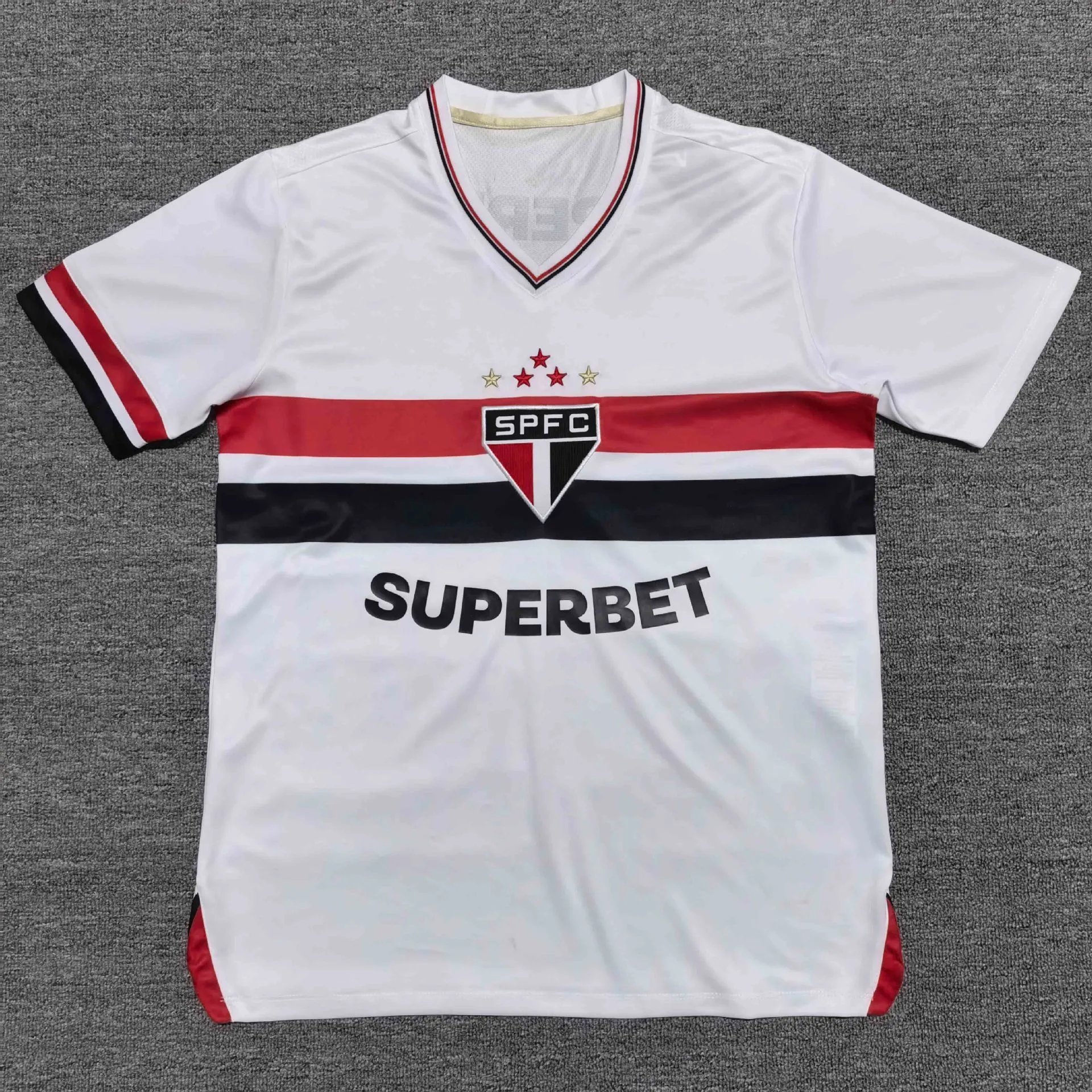 Sao Paulo FC 2024 Home Jersey - White/Red/Black (Superbet)