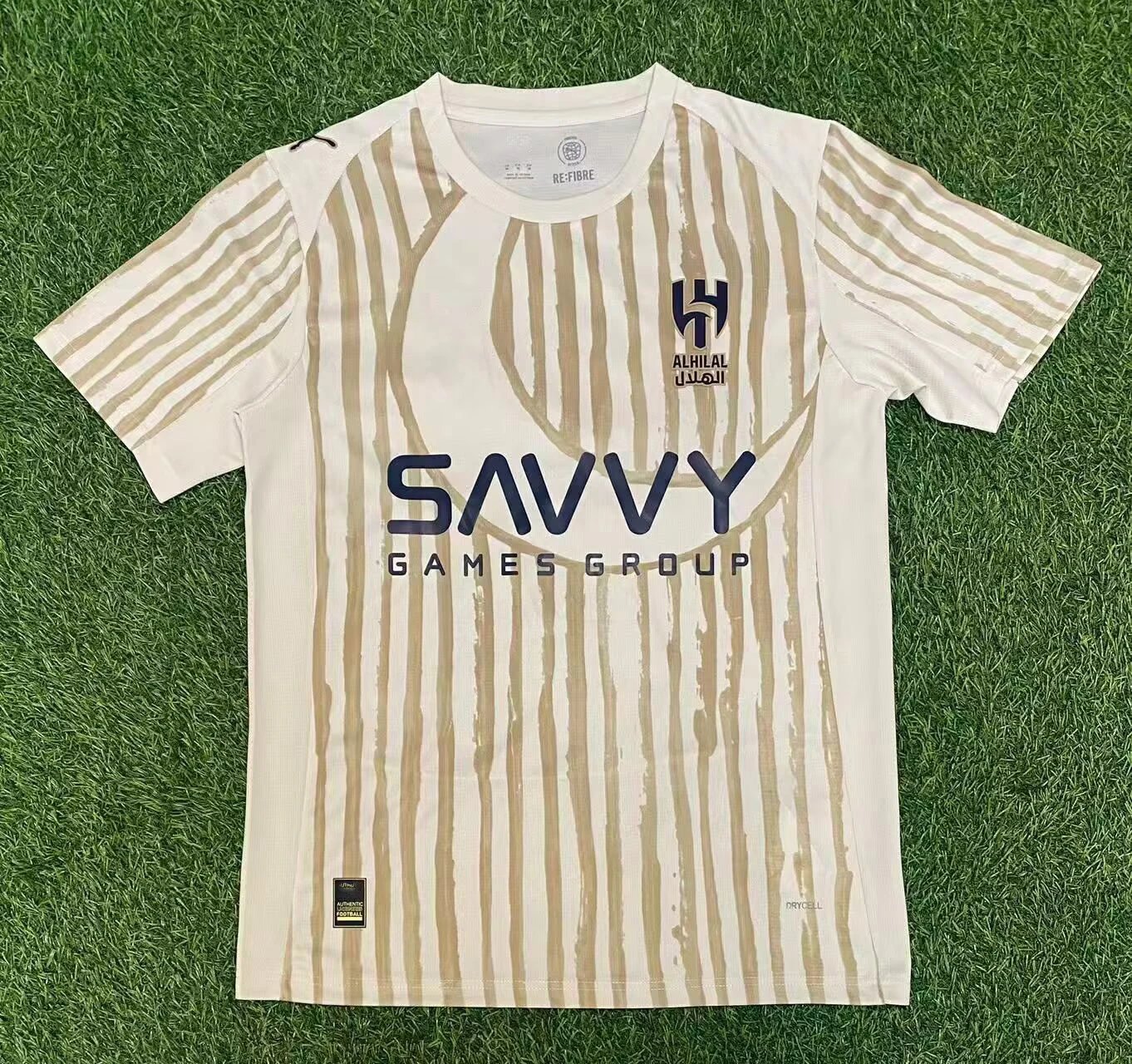 Under Armour Al-Hilal Special Edition Jersey Cream/Gold Stripes (2024-25)