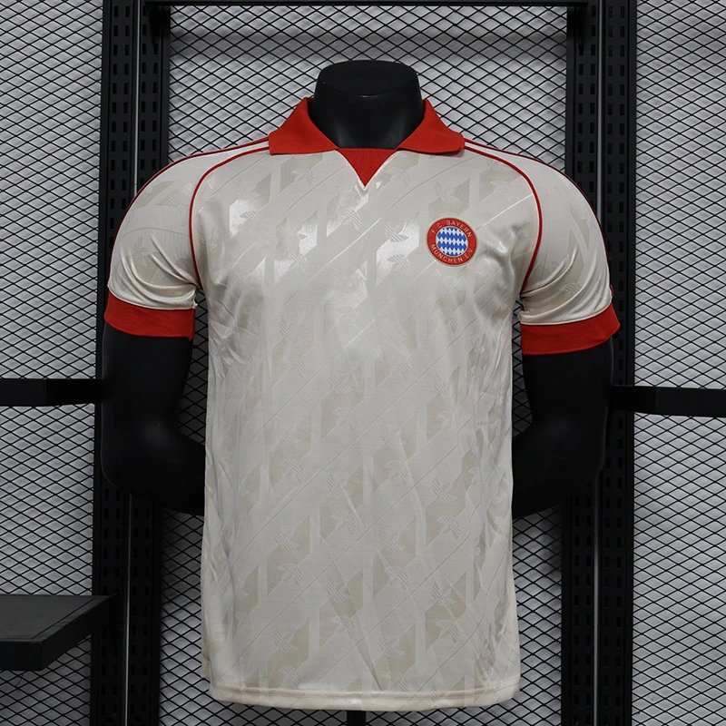 Adidas Bayern Munich Retro Special Edition Jersey - Off-White/Red