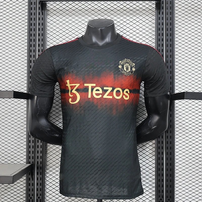 Manchester United 2024-25 Training Jersey - Black/Red (Tezos)