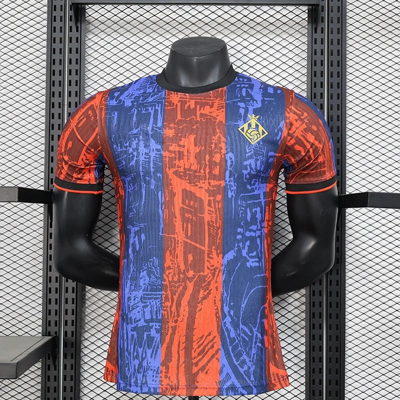 Nike FC Barcelona Special Edition Pre-Match Jersey - Grunge Stripe - Orange/Blue