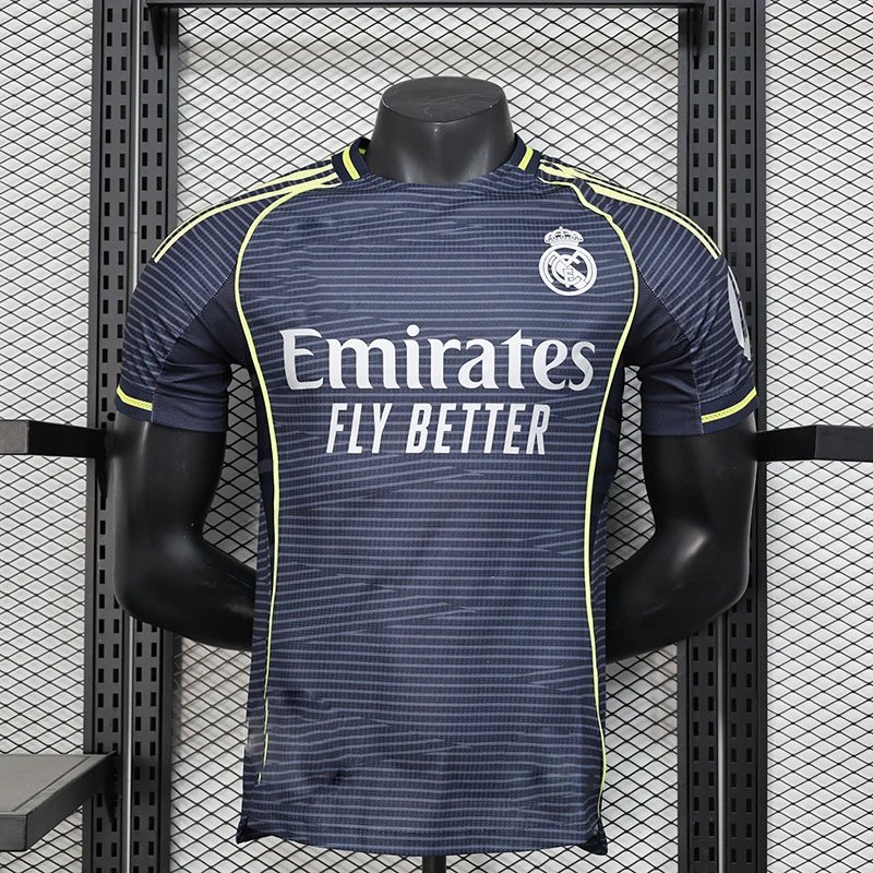 Adidas Real Madrid 2024/25 Away Player Version Jersey - Navy/Yellow (Emirates)