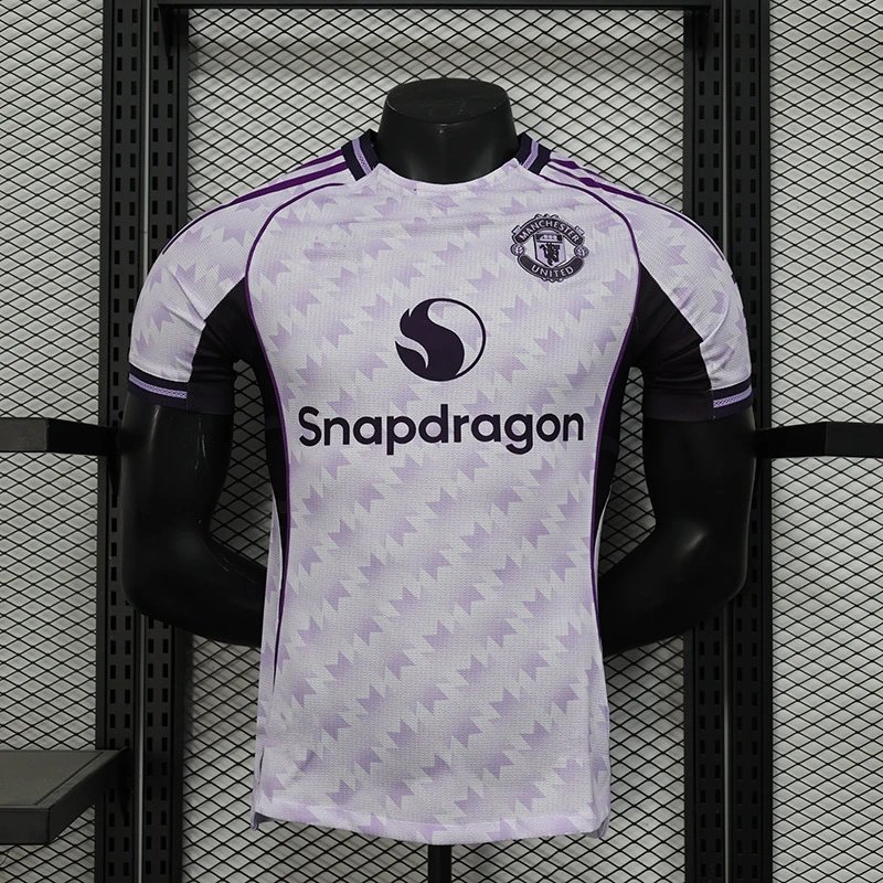 Manchester United 2025-26 Away Jersey - White/Purple (Snapdragon)