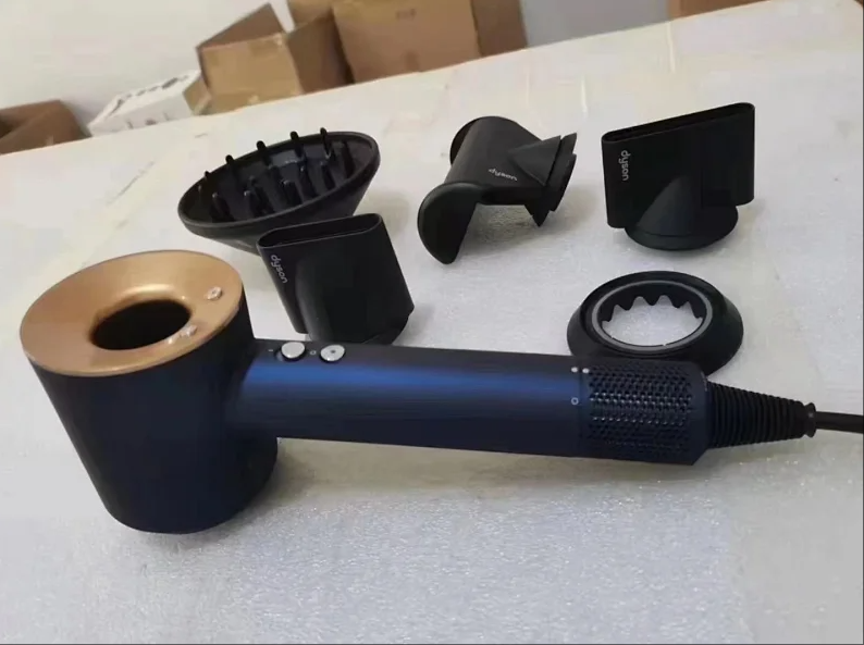 Dyson Supersonic Hair Dryer Prussian Blue/Rich Copper with Attachments Compact Set