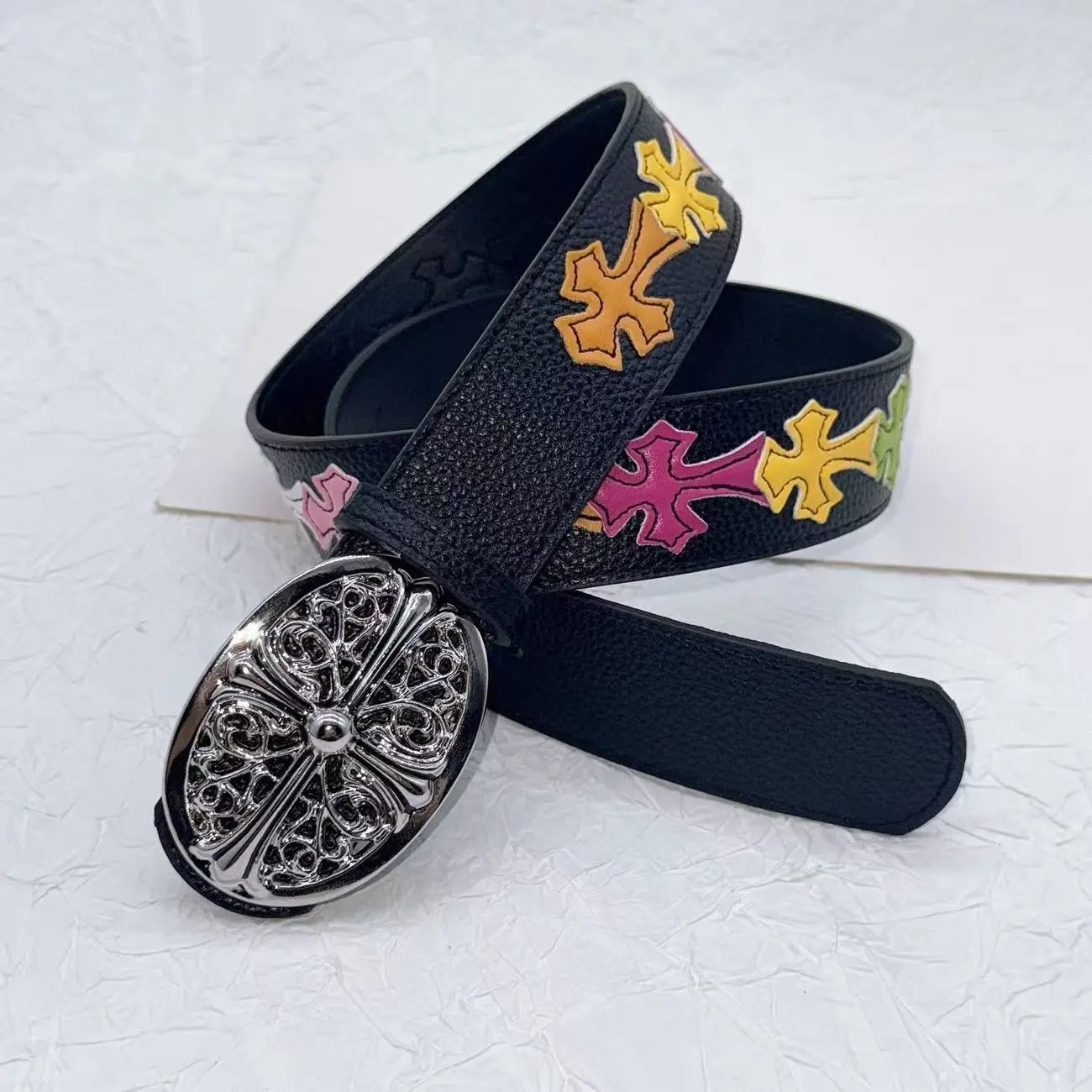 Polished Cross Colorful Belt