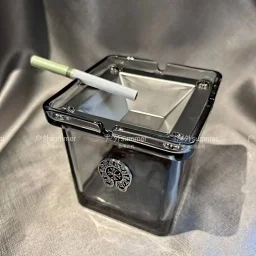 thumbnail for Crow stainless steel glass ashtray