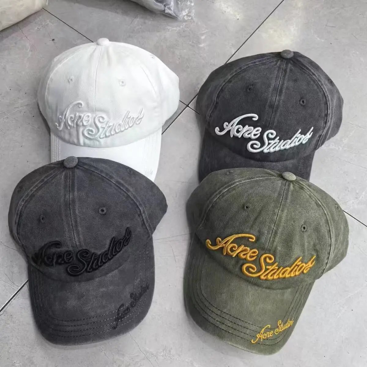 ACNE Distressed Baseball Cap PD