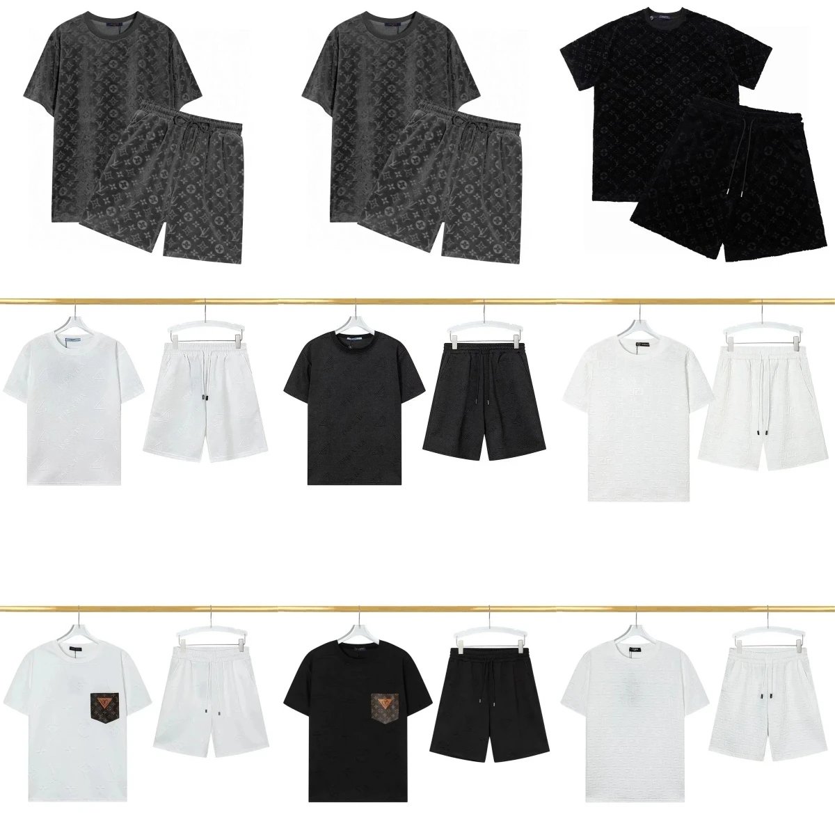High quality classic simple short sleeved set
