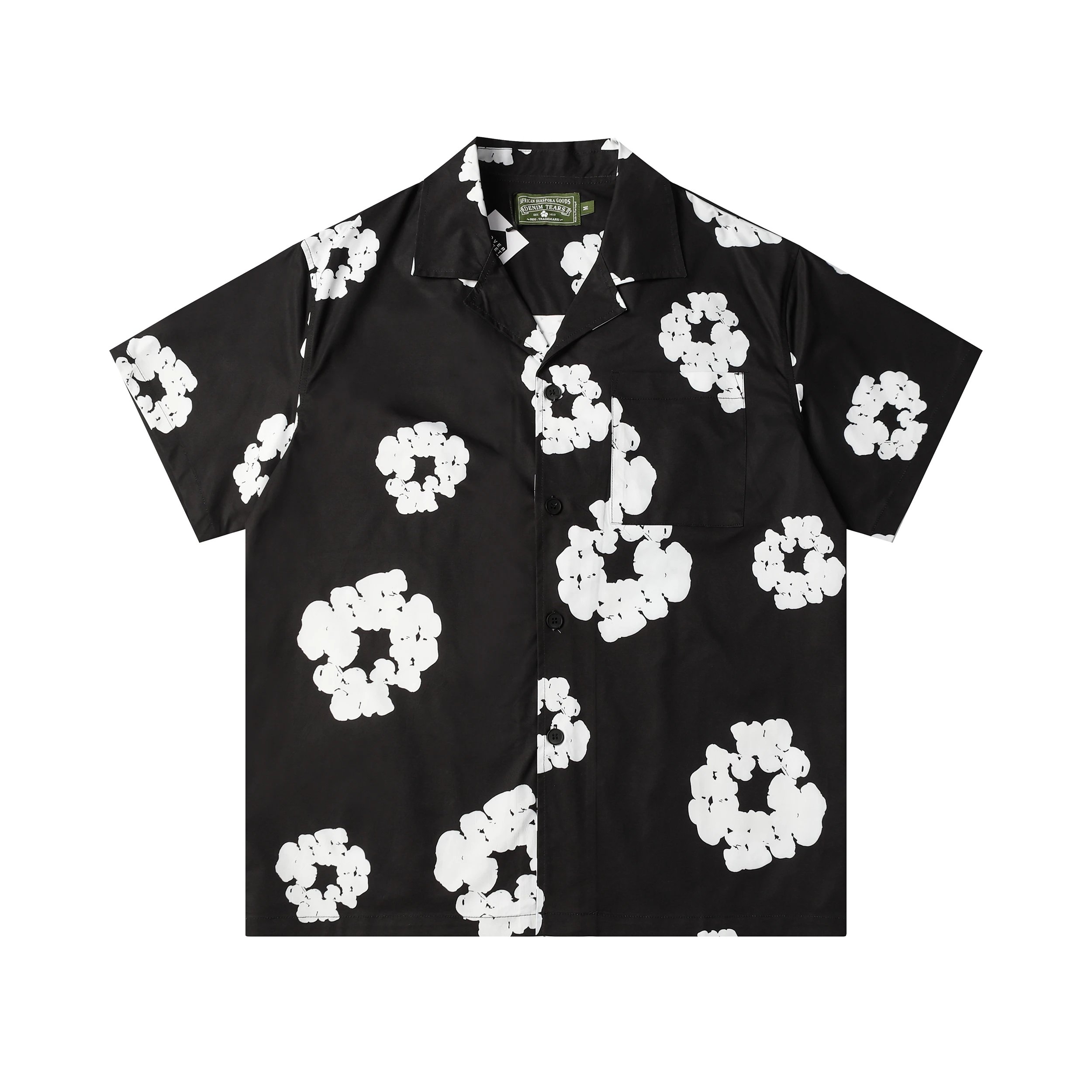 Design Floral Print Green Short-Sleeve Shirt and Shorts Set - 6