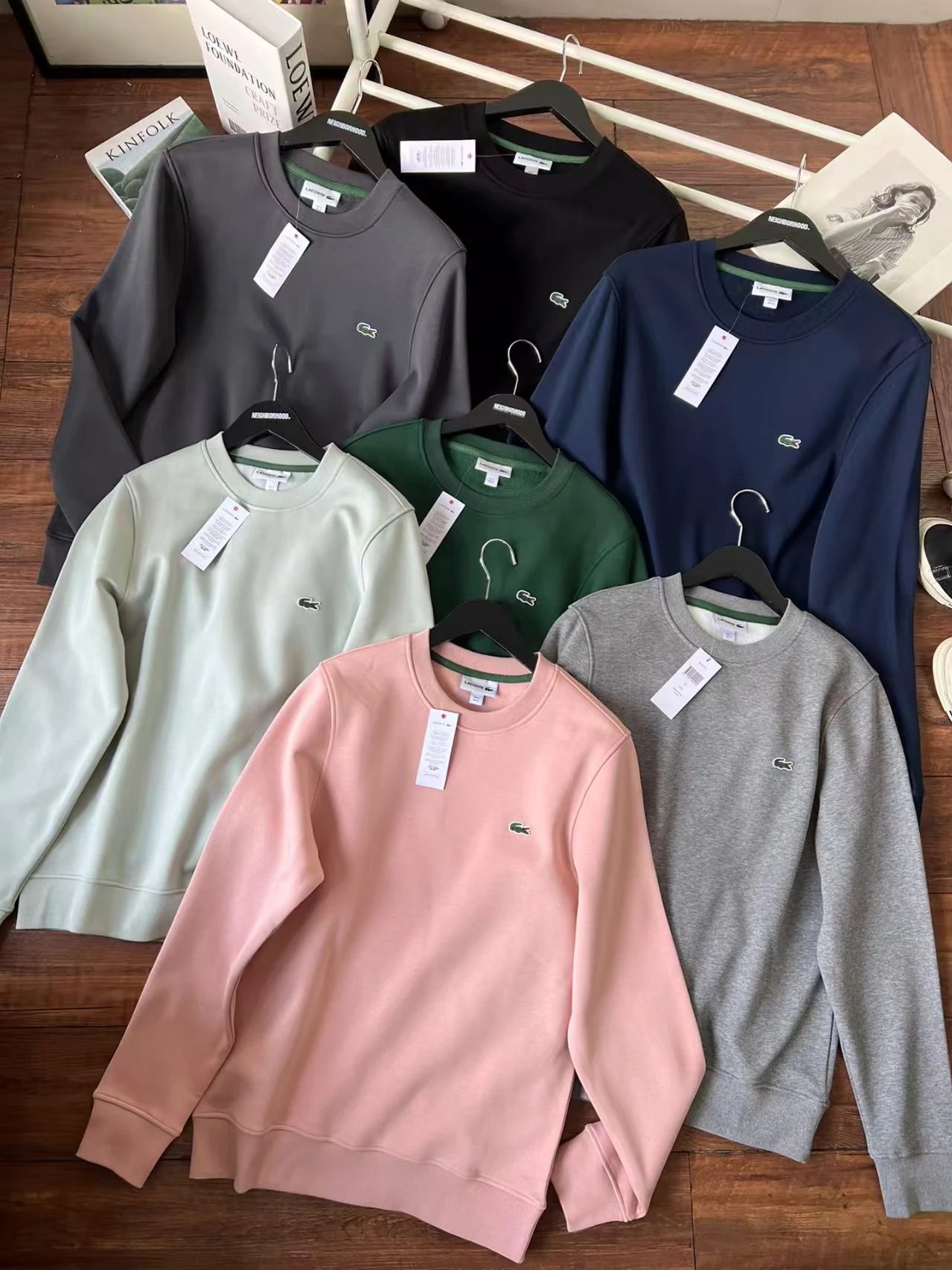 Classic round neck hoodie with fleece for couples 518385 E