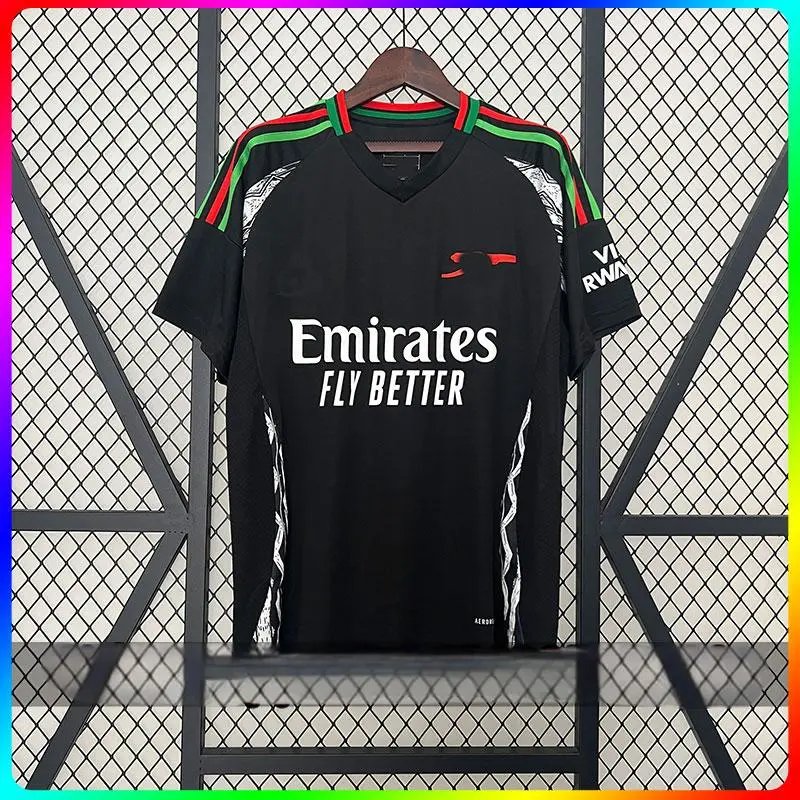 Arsenal 24/25 Away Jersey Black Emirates Blank
