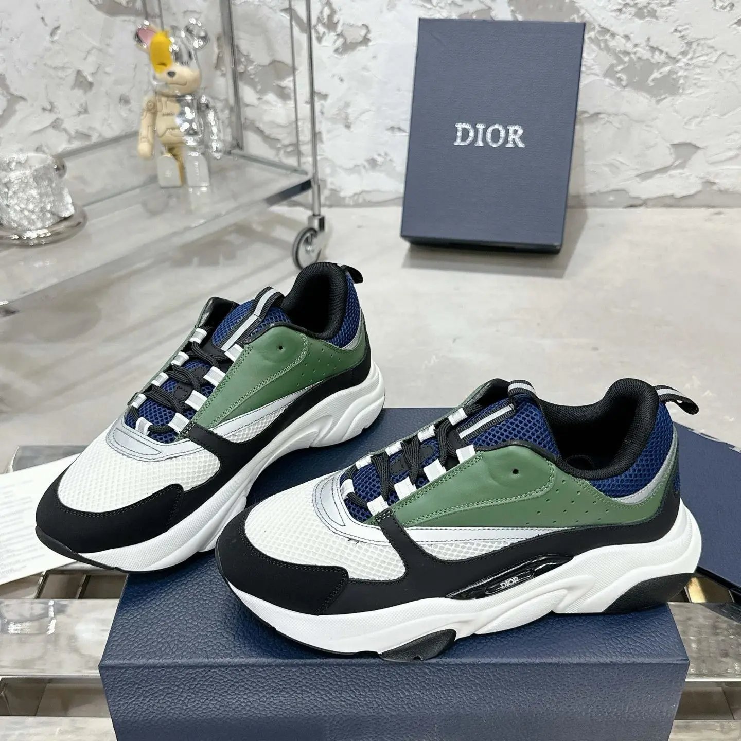 Dior B22 Sneaker Green Black White