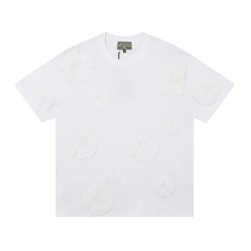 Denim Tears Cotton Wreath Allover Print Tee White Tonal