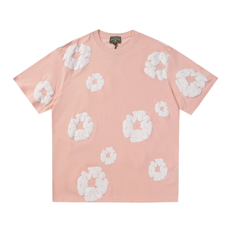 Denim Tears Cotton Wreath Allover Print Tee Pink