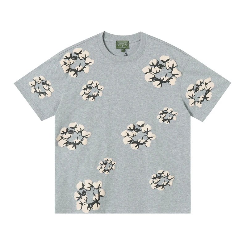 Denim Tears Cotton Flower Allover Print Tee Heather Grey