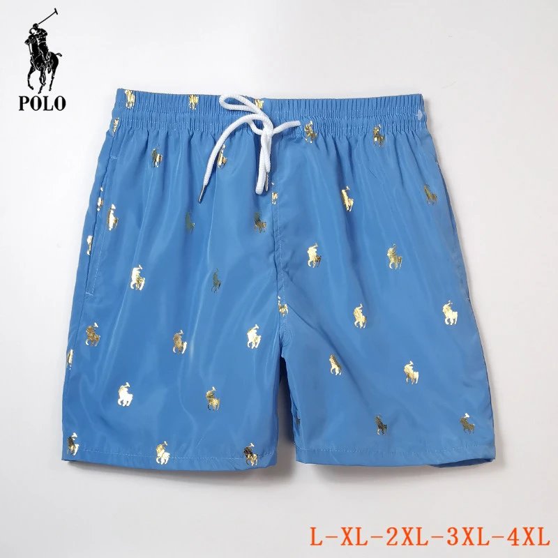 Polo Ralph Lauren Allover Pony Swim Shorts Blue Gold