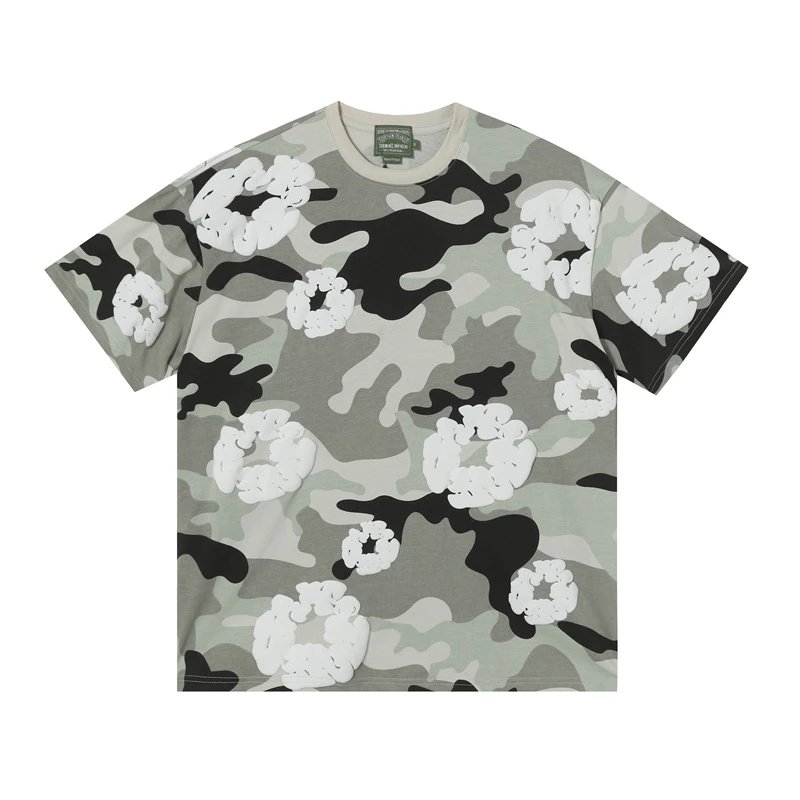 Denim Tears Cotton Wreath Camo Allover Print Tee Urban Camo Grey