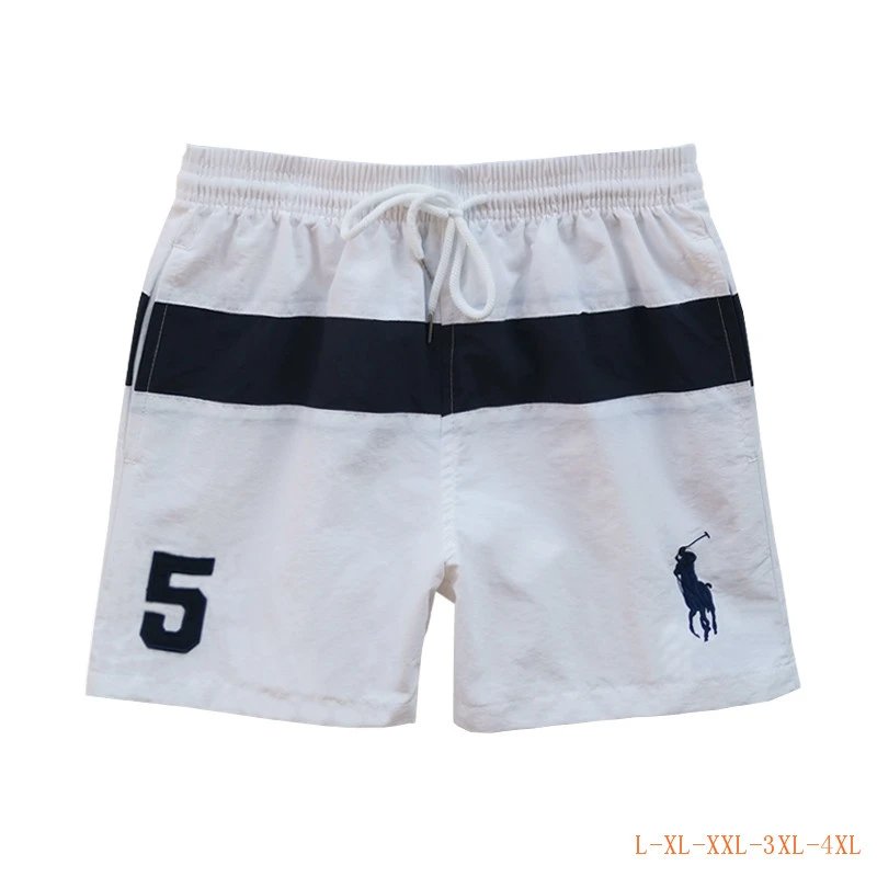 Polo Ralph Lauren Big Pony Swim Shorts White Navy Stripe