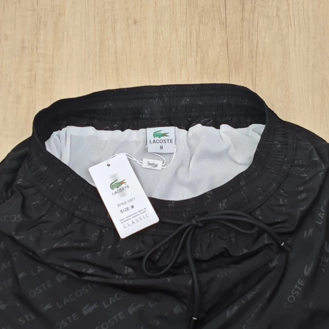 Lacoste All-Over Crocodile Print Navy Swim Shorts - 14