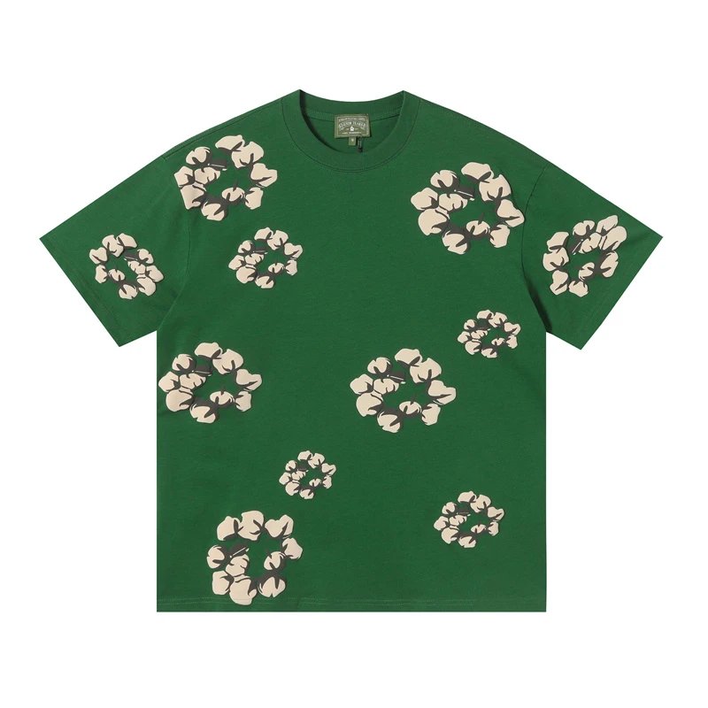 Denim Tears Cotton Flower Allover Print Tee Forest Green