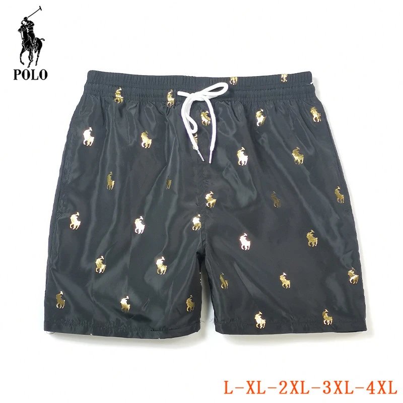 Polo Ralph Lauren Allover Pony Swim Shorts Charcoal Gold