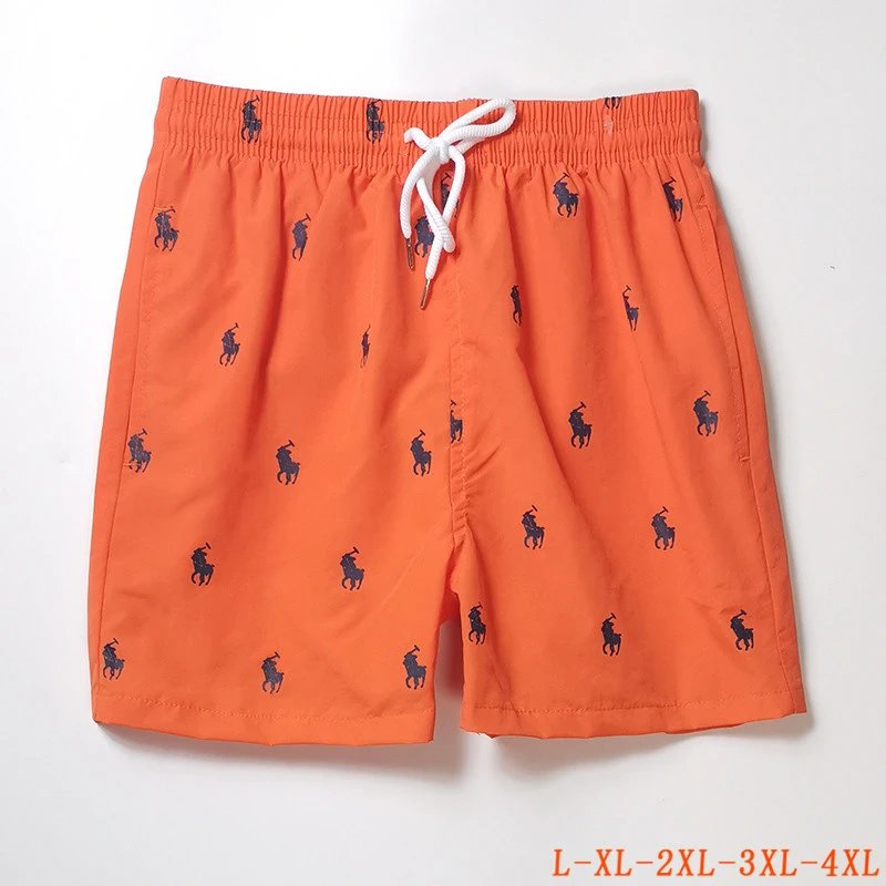 Polo Ralph Lauren Allover Pony Swim Shorts Orange Navy