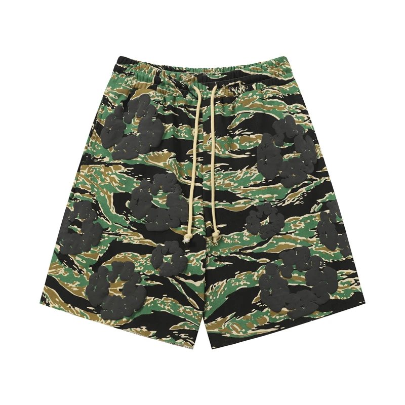Denim Tears Cotton Wreath Shorts Tiger Camo/Black